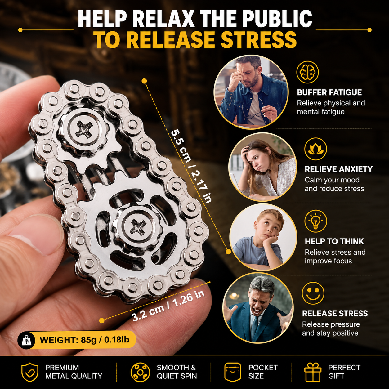 Spinova™ – Stress Relief Spinner for Relaxation & Focus